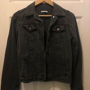 Vintage Look Black Denim Jacket